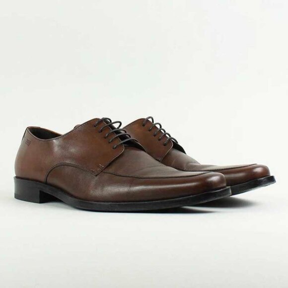 BOSS HUGO BOSS Brown Leather Lace-Up Dress Shoes - 11US main image 6